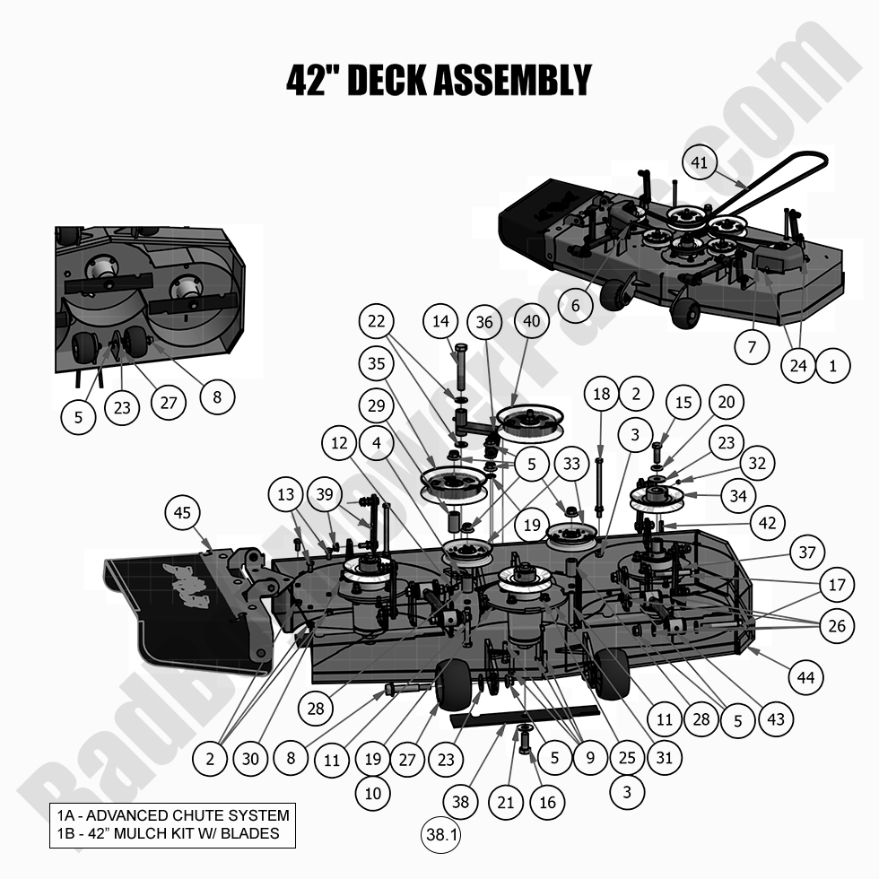 2021 Compact Outlaw 42" Deck Assembly